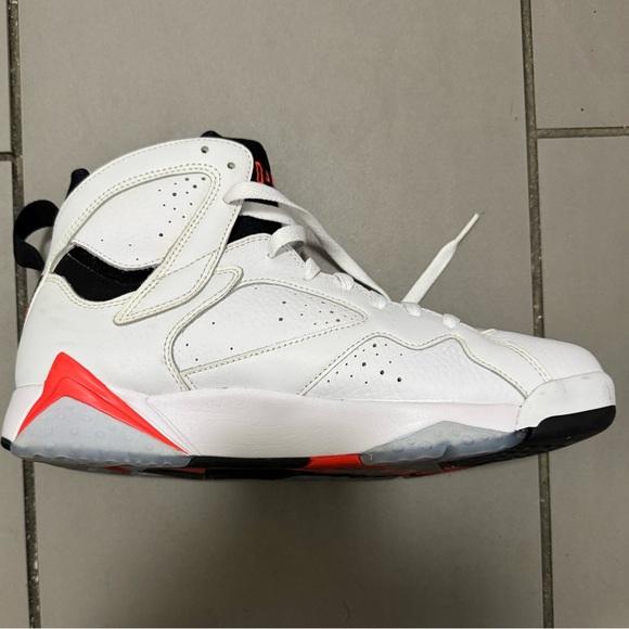 Air Jordan 7 Retro White Infrared Edition High Retro Sneakers Mens - Picture 5 of 10
